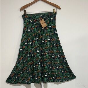 Elegant A-Line Skirt with Floral Pattern